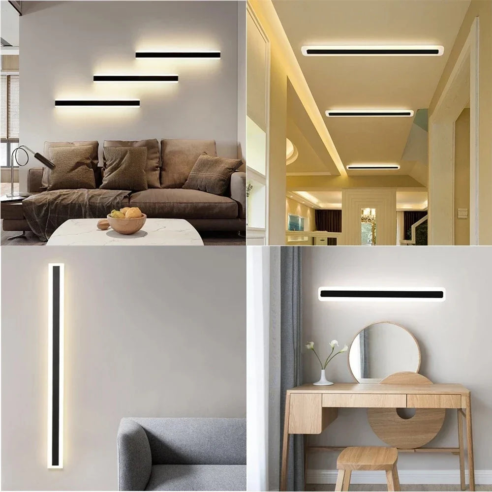 Solar Led Wall Light Outdoor Waterproof IP65 Long Lamp Garden Porch Zpaxo