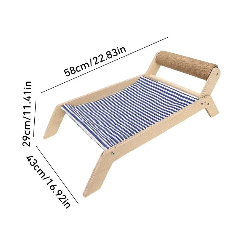 New Cat Beach Chair Summer All Seasons Elevated Cat Bed With Sisal Scratcher For Cat Outdoor Indoor Beach Chair Zpaxo