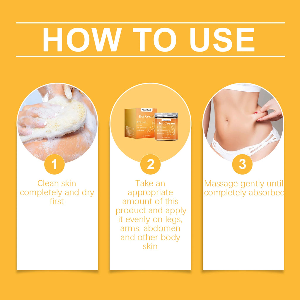 Fat Burner Weight Loss Cream Anti Cellulite Shaping Sculpting Firming Arms Belly Abdomen Thigh Legs Full Body Massager Hot Cream Zpaxo