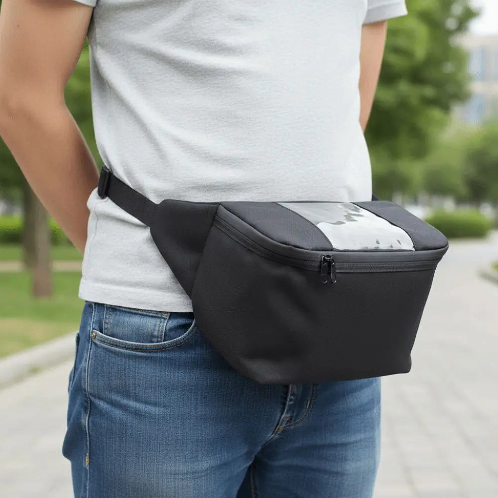 Viewing Window Mountain Bike Bag Waterproof Large Capacity Motorcycle Electric Scooter Bag Storage Bag Durable Bicycle Front Bag Zpaxo