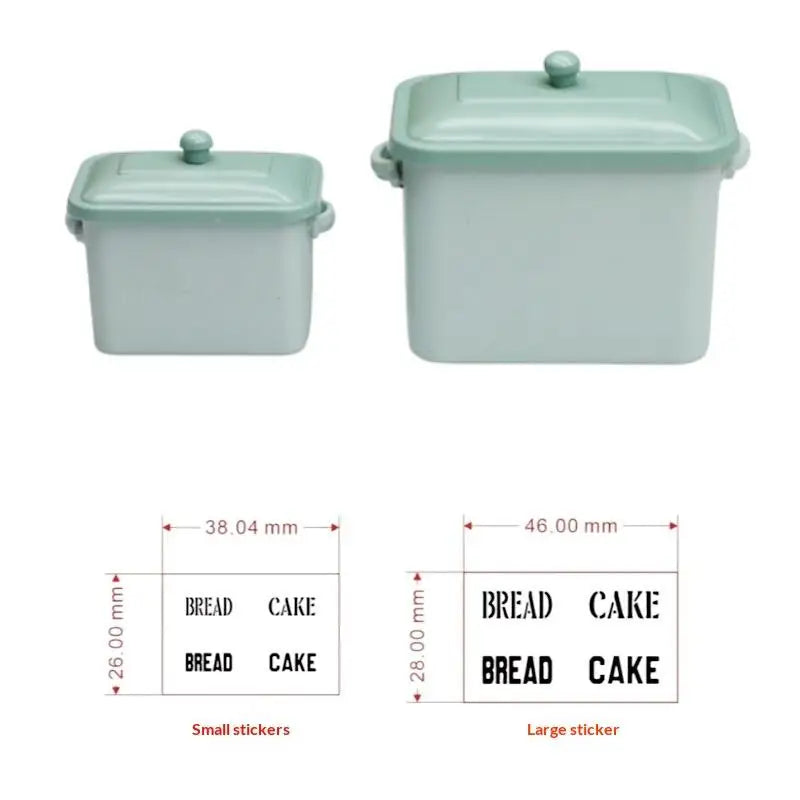 Dollhouse Mini Cake Bread Storage Box Model Simulation Kitchen Decor Zpaxo Green