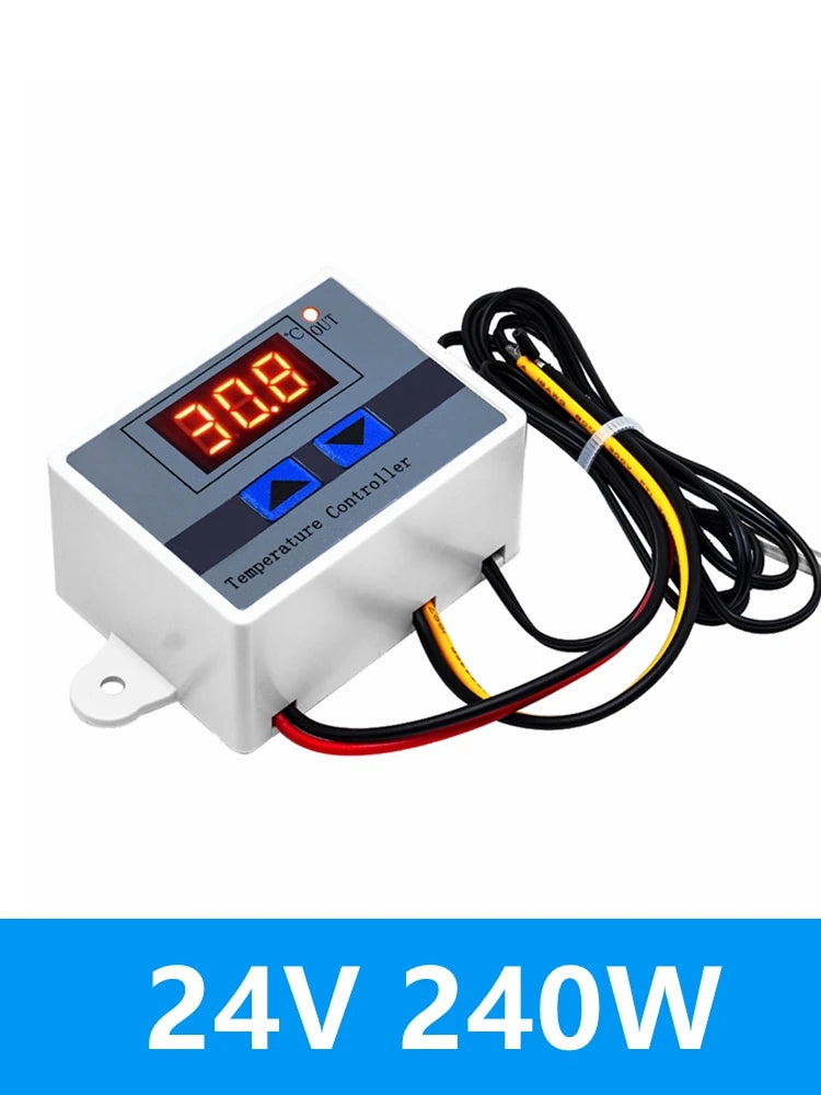 XH-W3001 10A Digital LED Thermostat Temperature Controller 12V/24V/220V for NTC Temperature Sensor Zpaxo 24V 240W