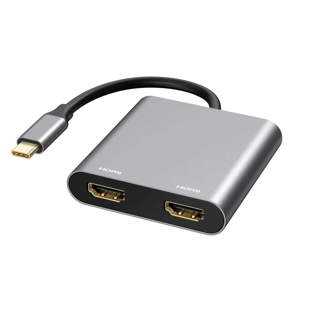 2 Port USB C Hub Dual HDMI Splitter 4K 60HZ Screen Expansion Docking Zpaxo 2HDMI