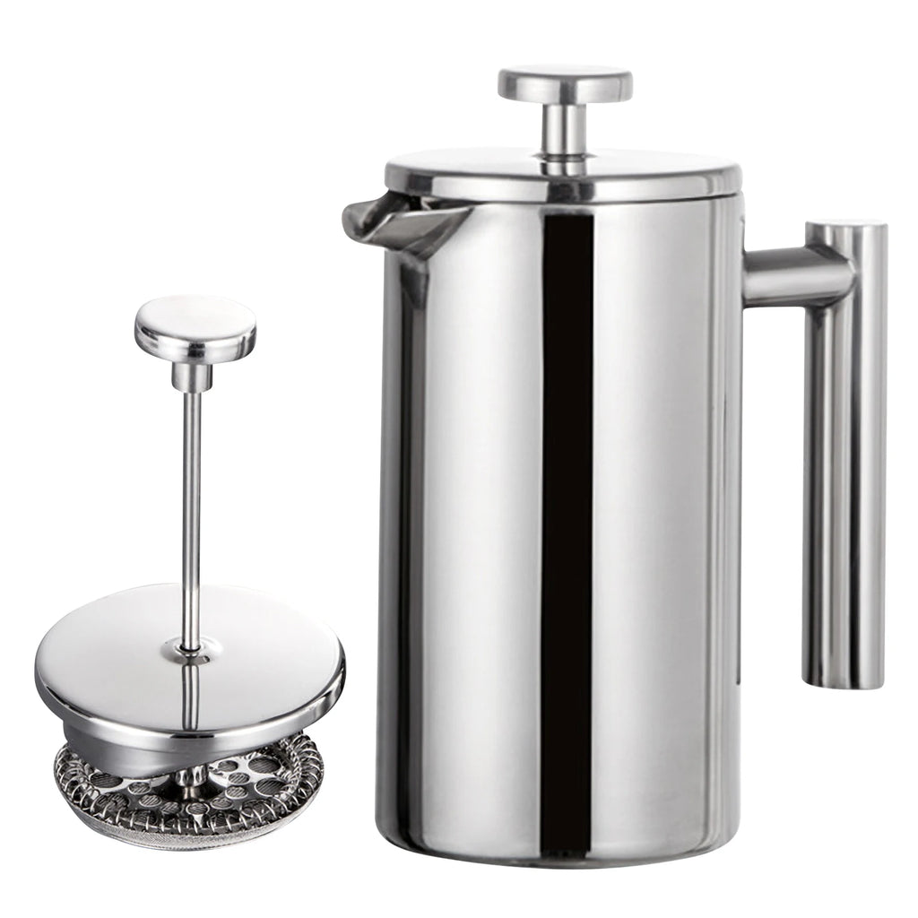 350ml/800ml/1000ml French Press Coffee Maker Stainless Steel Double Walled Insulated Coffee Maker Pot Stainless Steel Kettle Zpaxo 1000ML