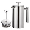 350ml/800ml/1000ml French Press Coffee Maker Stainless Steel Double Walled Insulated Coffee Maker Pot Stainless Steel Kettle Zpaxo 1000ML