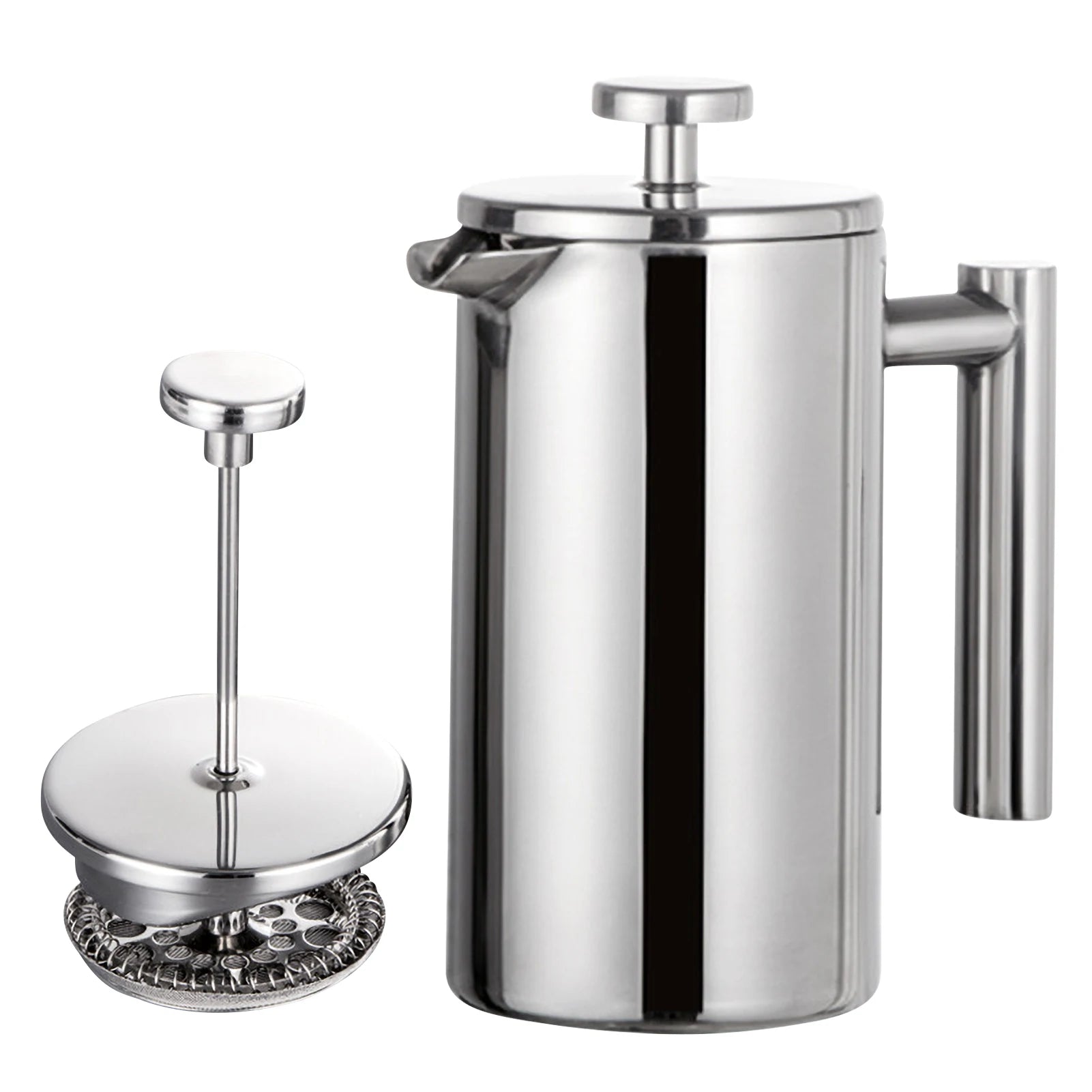 350ml/800ml/1000ml French Press Coffee Maker Stainless Steel Double Walled Insulated Coffee Maker Pot Stainless Steel Kettle Zpaxo 1000ML