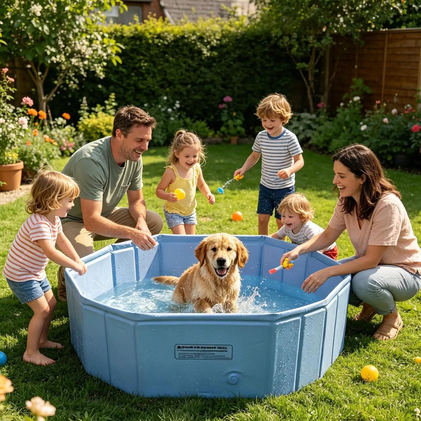 Pet Pool Foldable Kitten Swimming Wading Bathtub Portable Dog Small