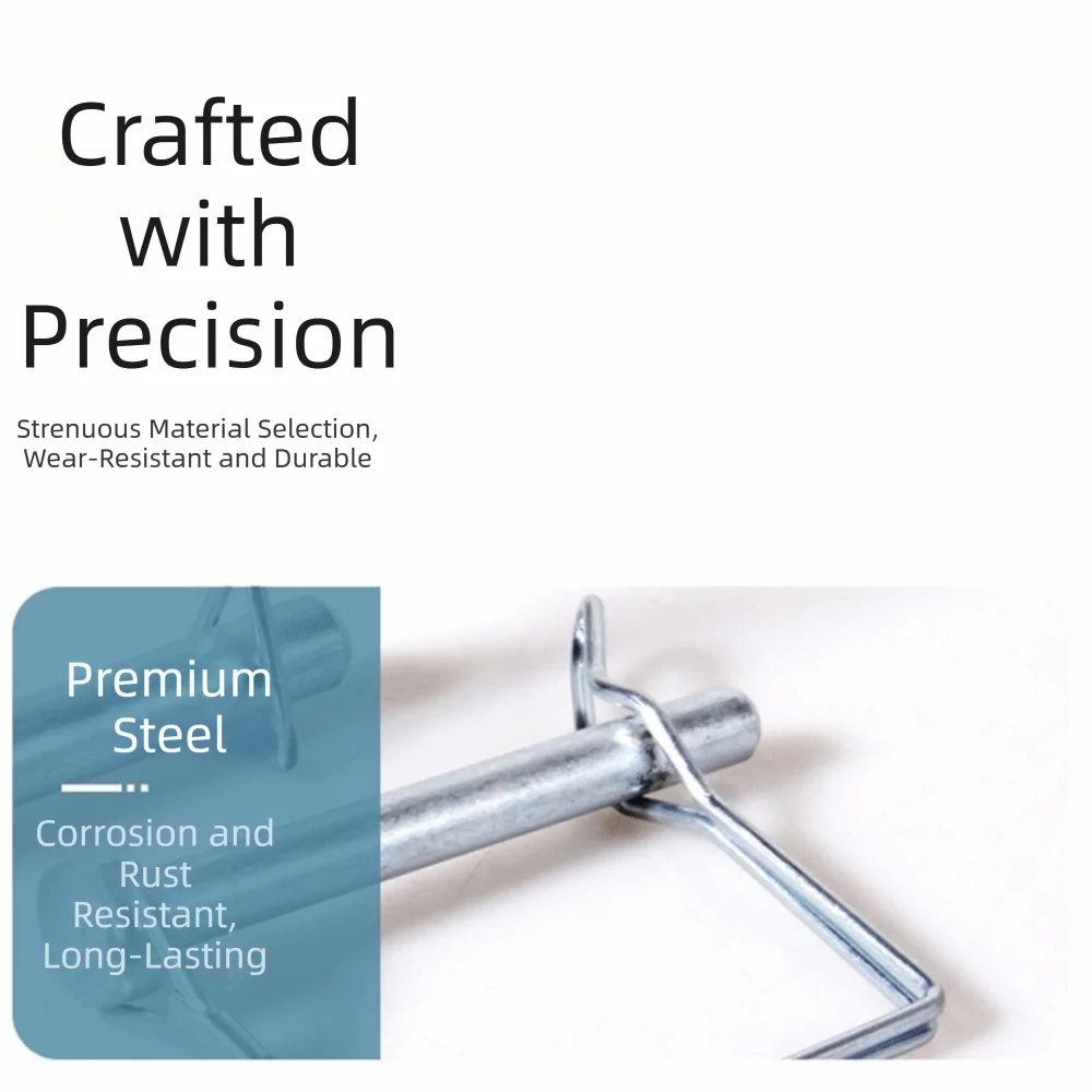 10Pcs Heavy Duty Square Locking Pin Square Shaft Spring Safety Square Shaft Locking Pin Multi-purpose Pull Ring Zpaxo