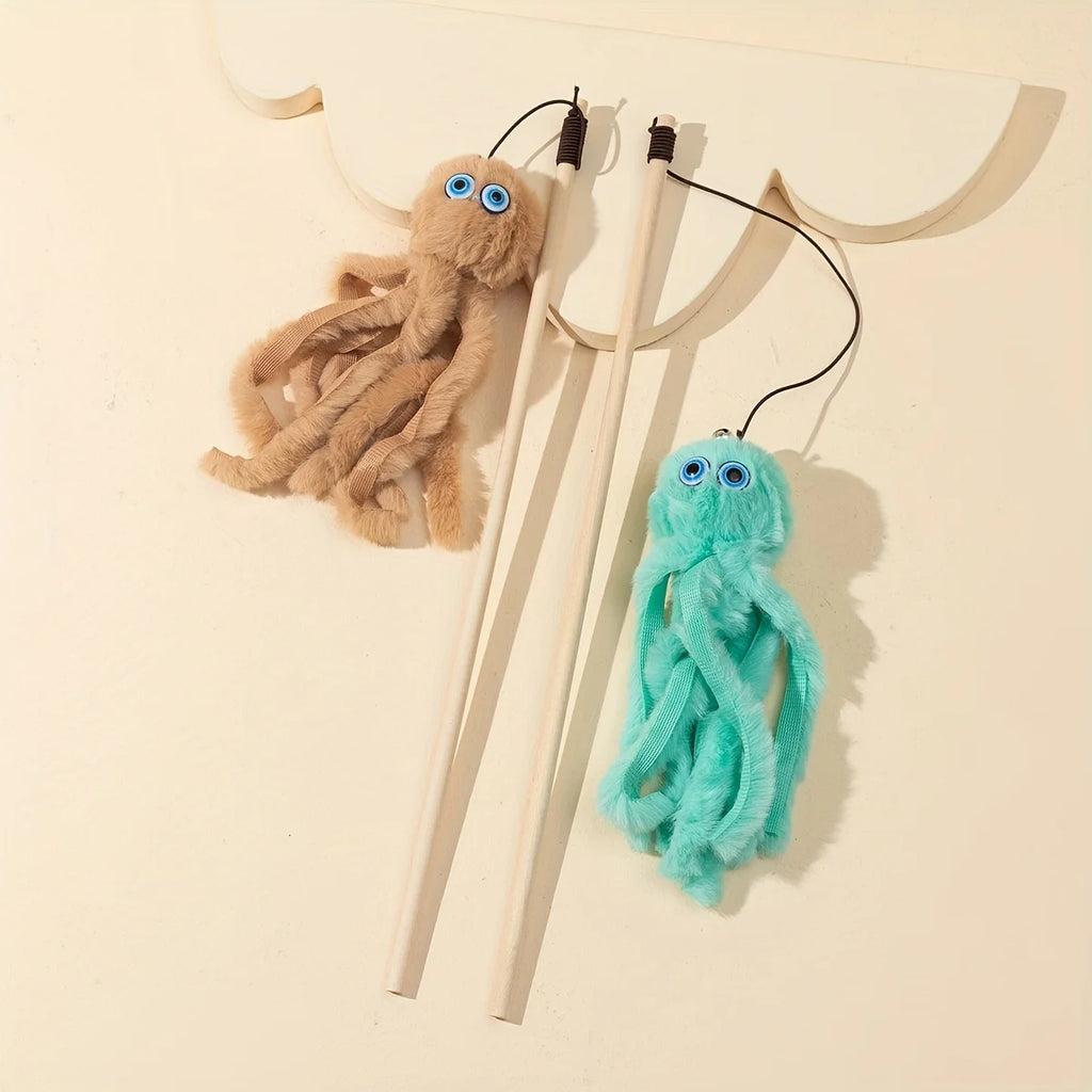 Lovely Cat Toy Funny Simulation Fish Furry Octopus Exercise Teaser