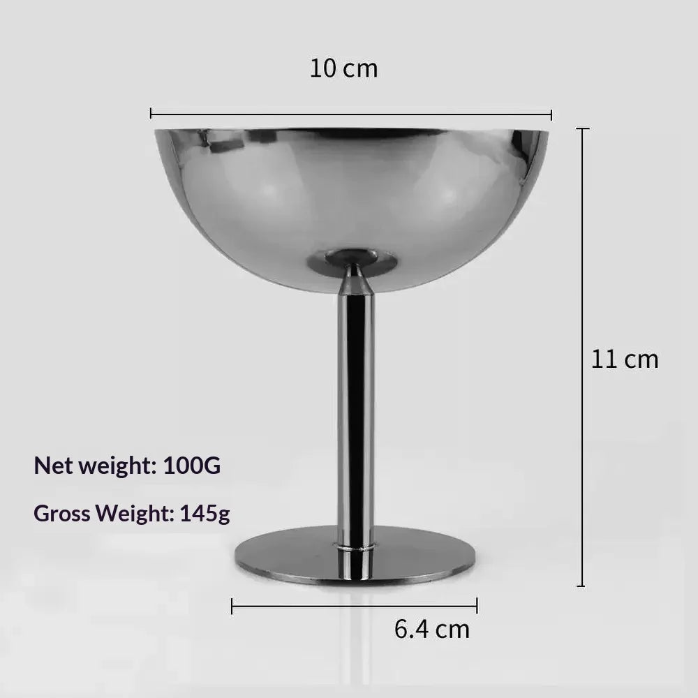 Stainless Steel Ice Cream & Dessert Cups – Tall & Short Dessert Serving Cup Zpaxo B