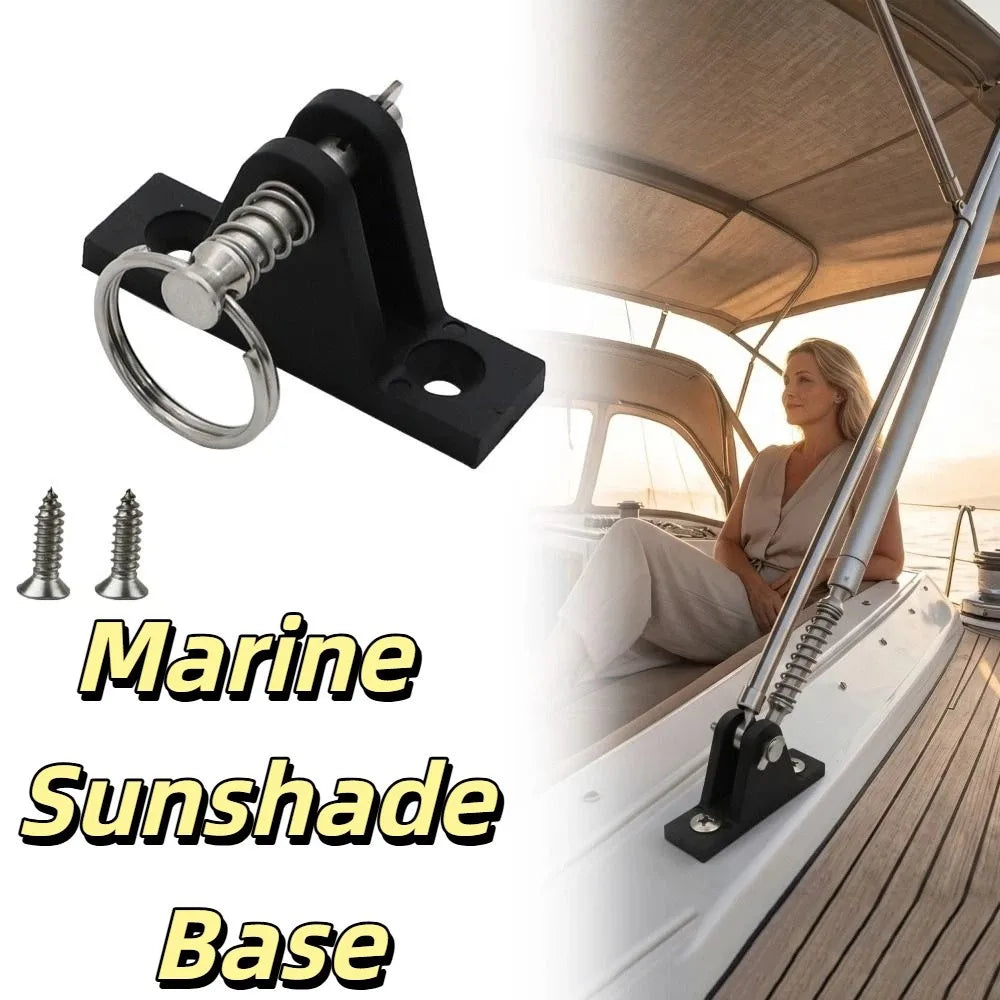 Plastic Material Boat Sunshade Canopy Base Black Nylon Circular Pin Zpaxo