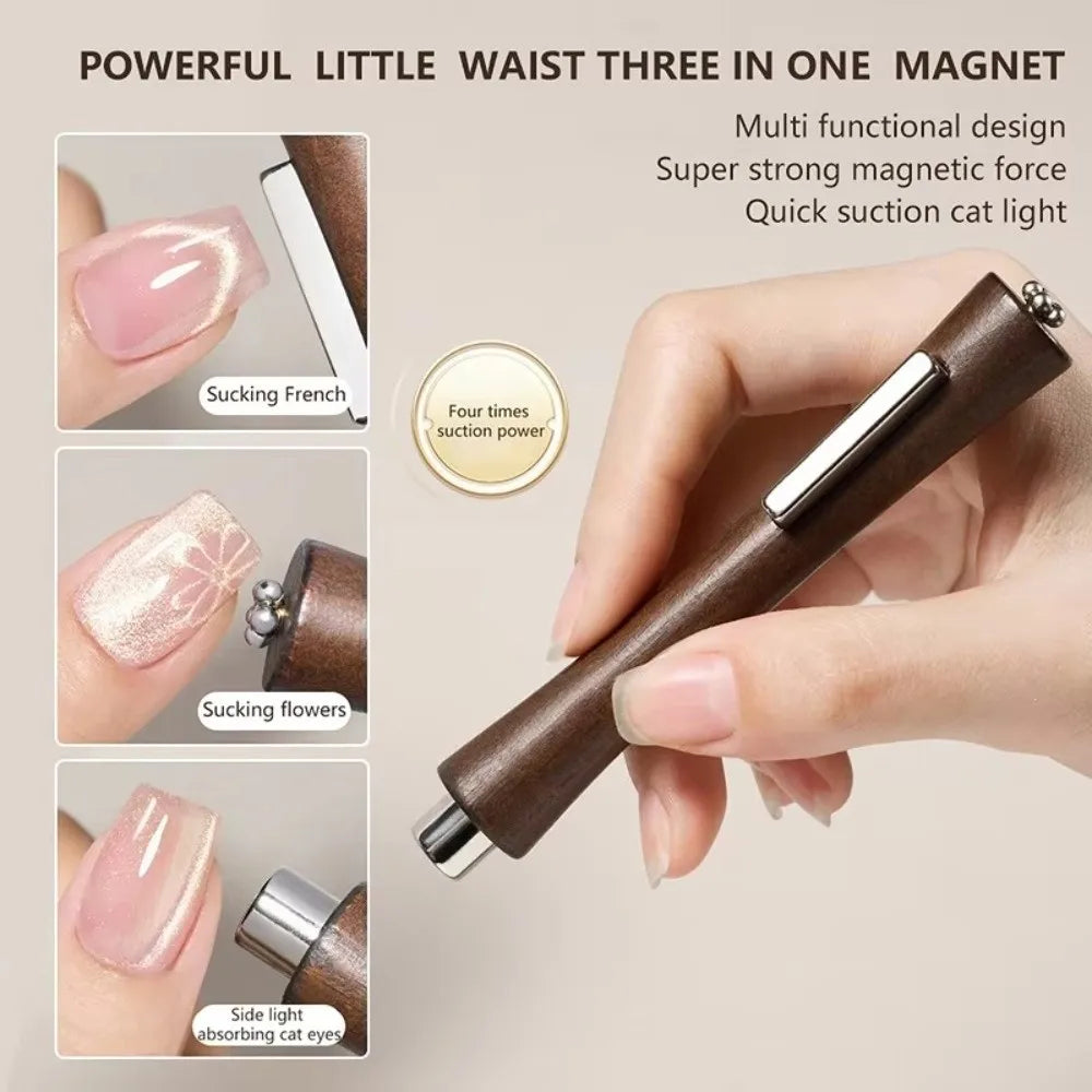 3 in 1 Cat Eye Magnet Portable Multifunctional Cat Eye Magnetic Nail Art Tool UV/LED Gel DIY Manicure Special Tools Zpaxo