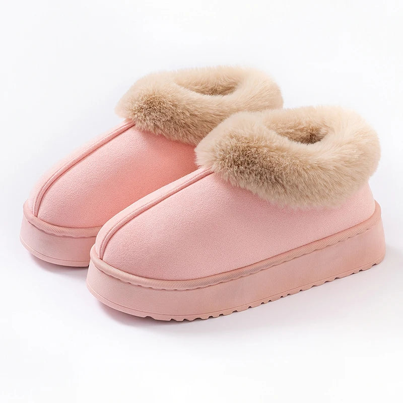 Winter Women Shoes Fashion Snow Boots Fluffy Plush Faux Fur Soft