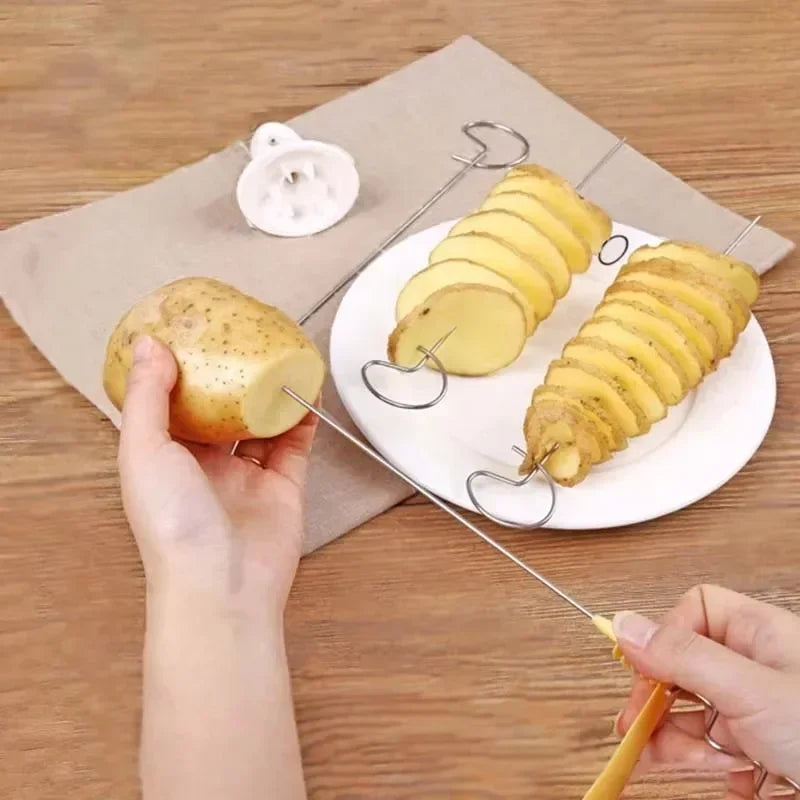 2025 Hot Kitchen Whirlwind Potato Spiral Cutter Potato Tower Making Machine Vegetable Slicer Vegetable Tools Accessories Gadgets Zpaxo