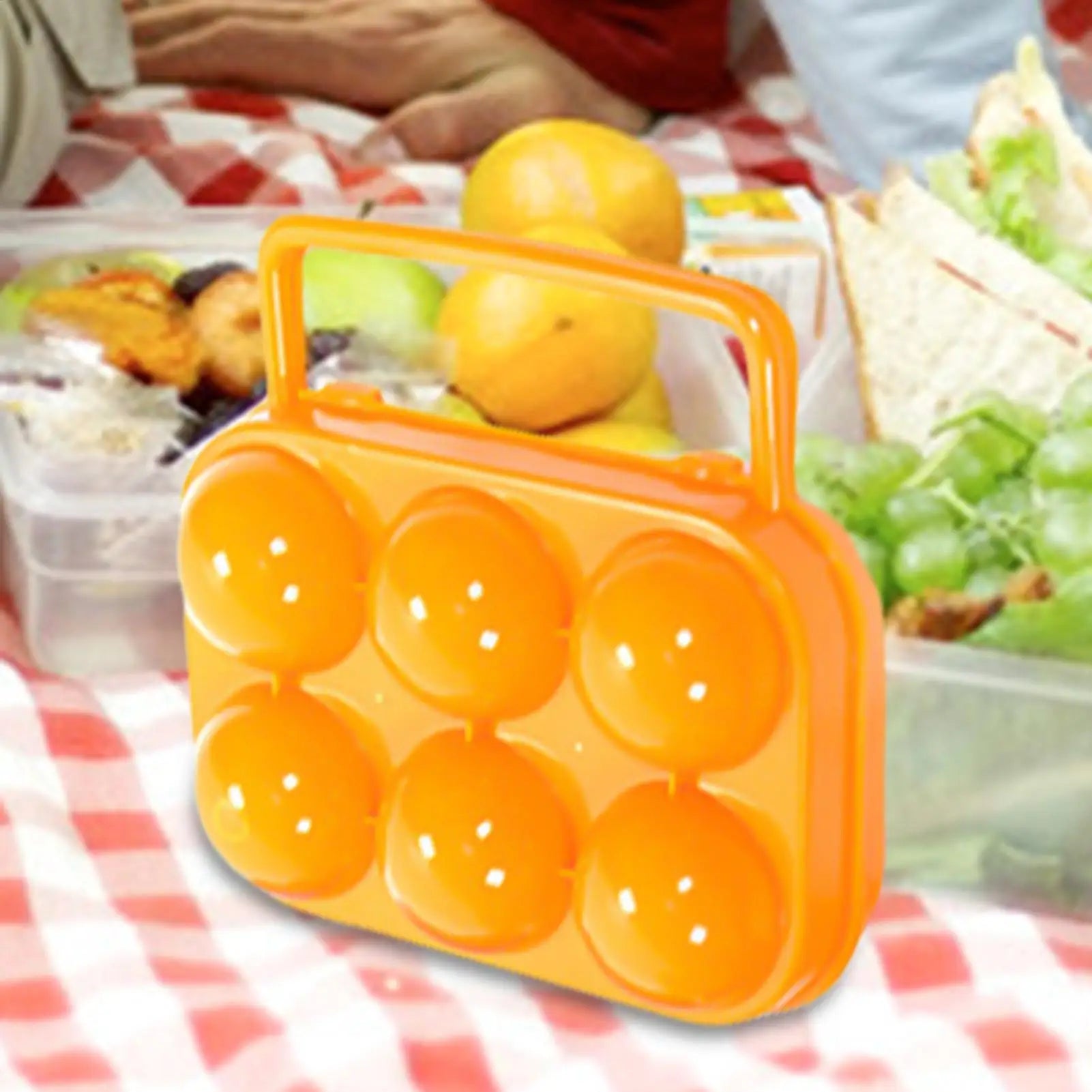 Camping Egg Holder – 2/4/6/12 Grid Portable Storage Box Camping Egg Container Zpaxo