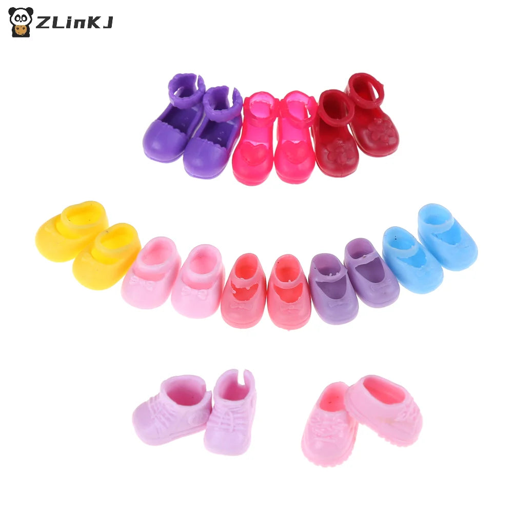 ▶5Pairs Fashion Shoes Boots For Sister Doll Kids Gift Zpaxo