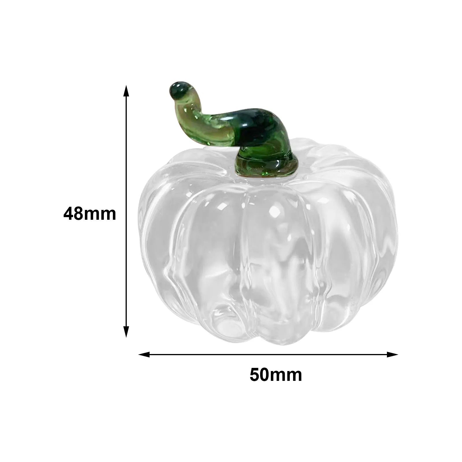 Glass Artificial Fruit Figurine – Decorative Desk Statue & Gift Glass Fruit Figurine Zpaxo Pumpkin