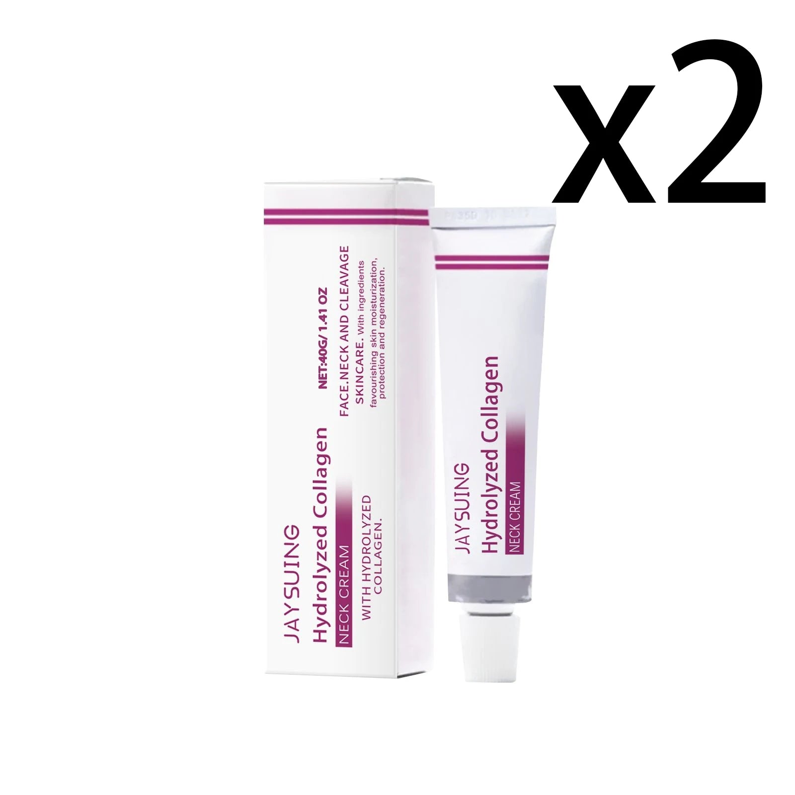 Hydrolyzed Collagen Neck Cream – Firm, Lift & Reduce Wrinkles Neck Firming Cream Zpaxo 2x40g 1 40g