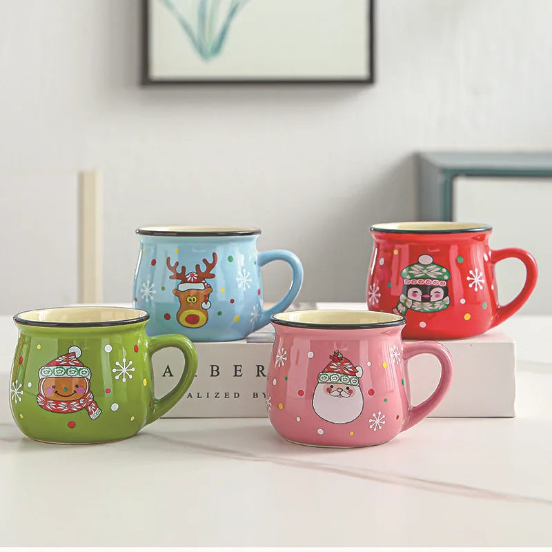 Ceramic Christmas Santa Claus Mug – Coffee & Dessert Cup Gift Ceramic Holiday Mug Zpaxo