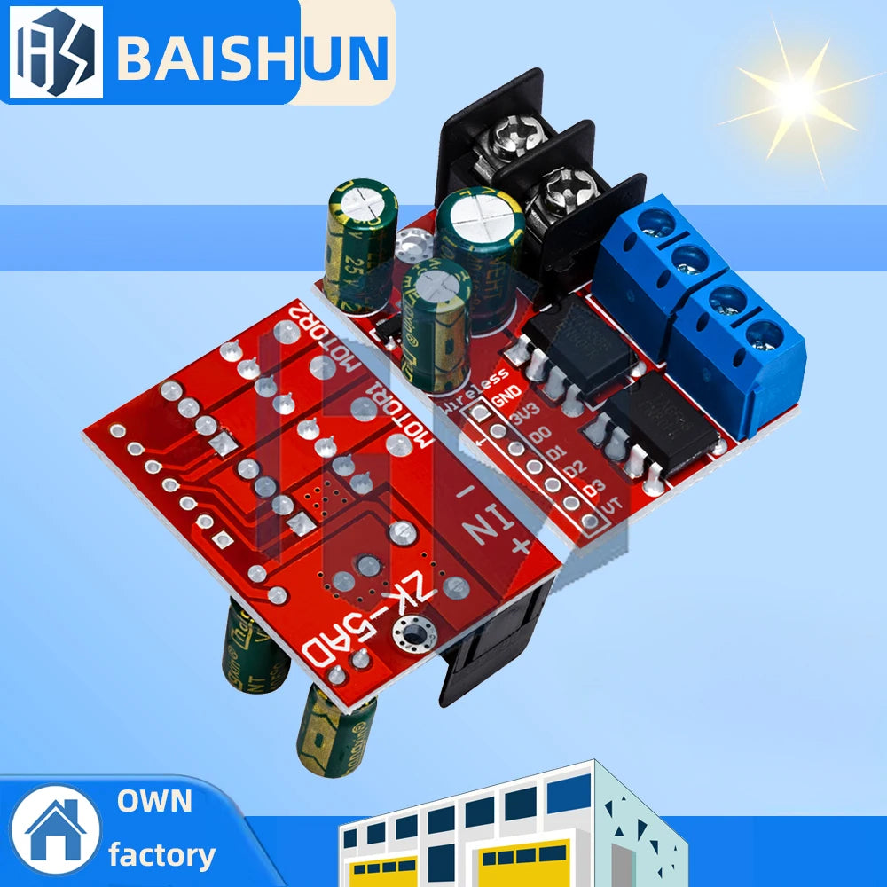 H Bridge Remote Control 5A 3V-14V Dual DC Motor Drive Module Voltage Zpaxo Default Title
