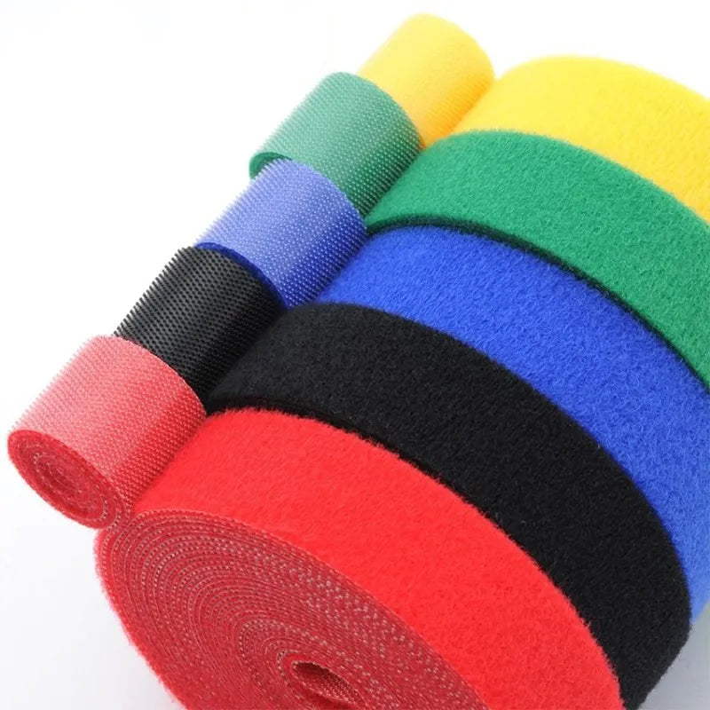 50Meter Roll Jumbo Vel Cro Adhesive Fastener Tape Wrap DIY Reusable