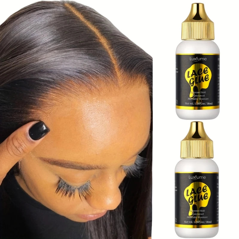 38ml Lace Glue Gel for Wig Stalling,Strong Hold Quick Dry Wig Hair Adhesive,Unisex Waterproof Wig Lace Glue for Hair Accessories Zpaxo