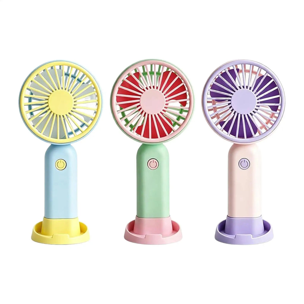 Portable Handheld Fan Rechargeable 3 Speed Ultra Quiet Mini Pocket