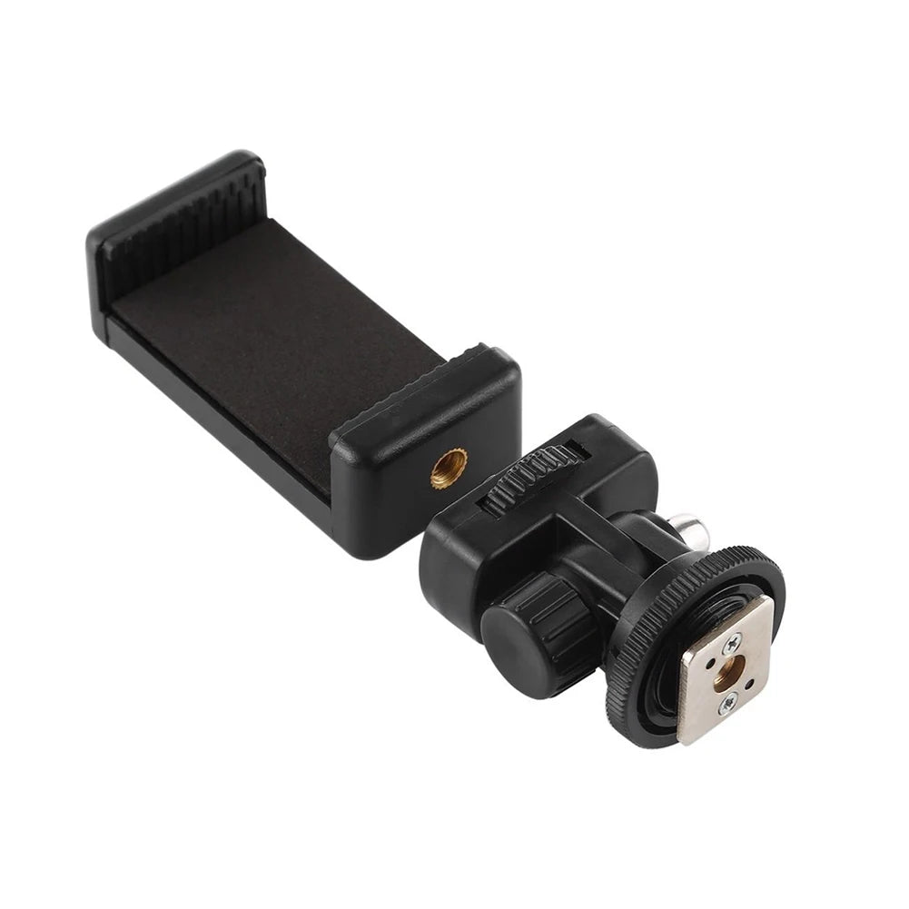 Camera Shoe Phone Holder 360 Rotation Mobile Clip Monitor Flexible