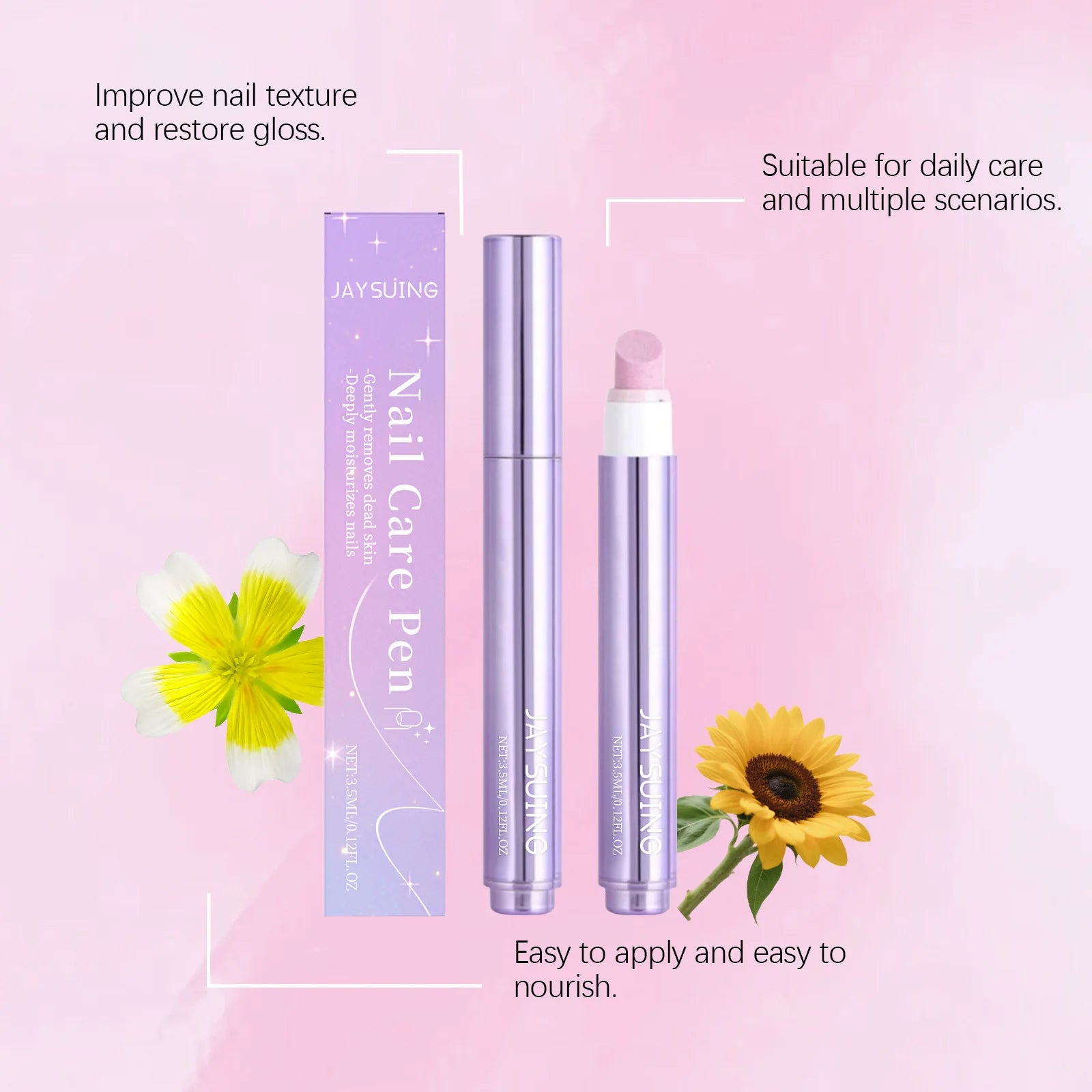 Sunflower Seed Oil Nail Cuticle Care Pen – Repair & Strengthen Nail Treatment Pen Zpaxo