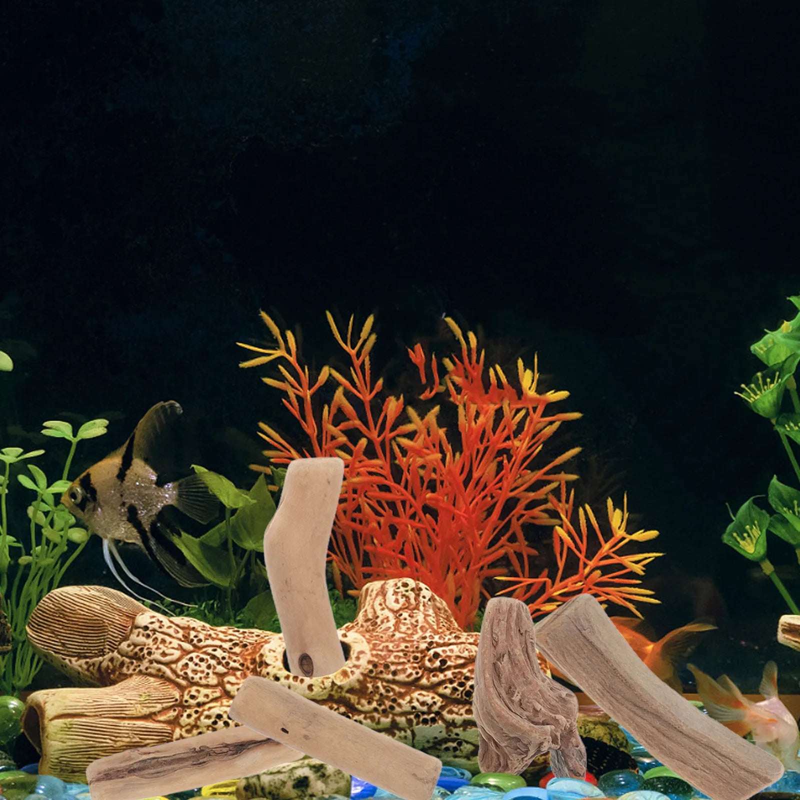 Unique Natural Driftwood Aquarium Fish Tank Decor DIY Crafts Rustic
