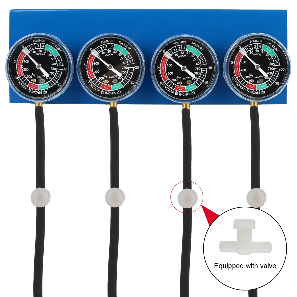 Motorcycle Fuel Carburetor Synchronizer Vacuum Balancer Gauge Hose 4
