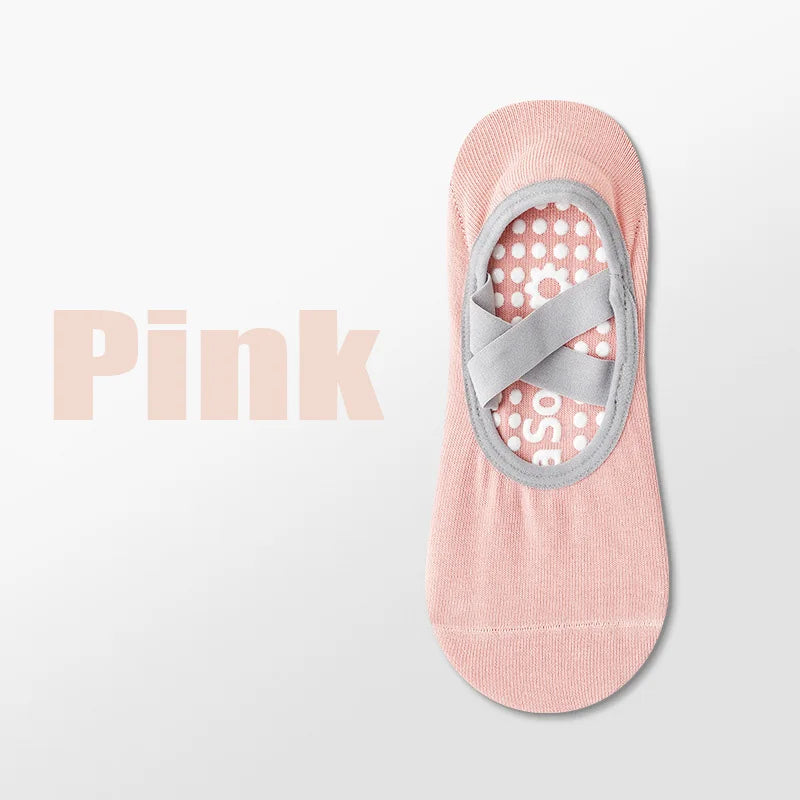 Professional Women Yoga Socks Silicone Anti-slip Ballet Pilates Zpaxo Pink 35-40