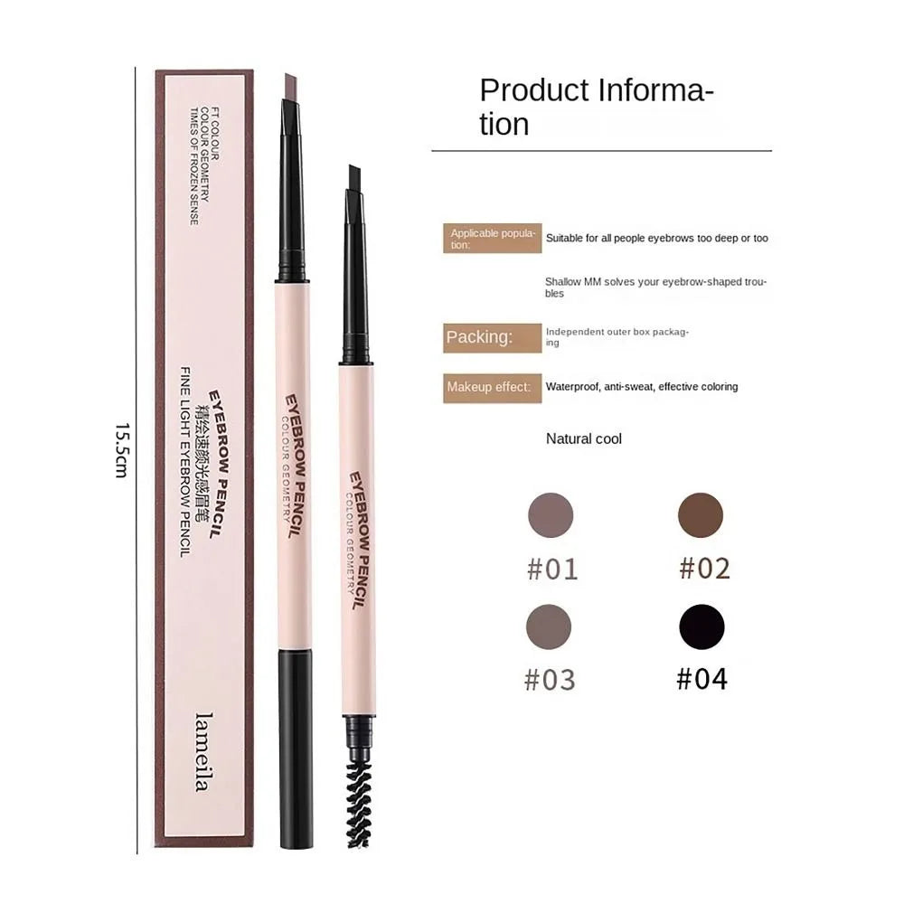 Professional Waterproof Matte Eyebrow Pen Dual Tip Brush Pencil Tint Zpaxo