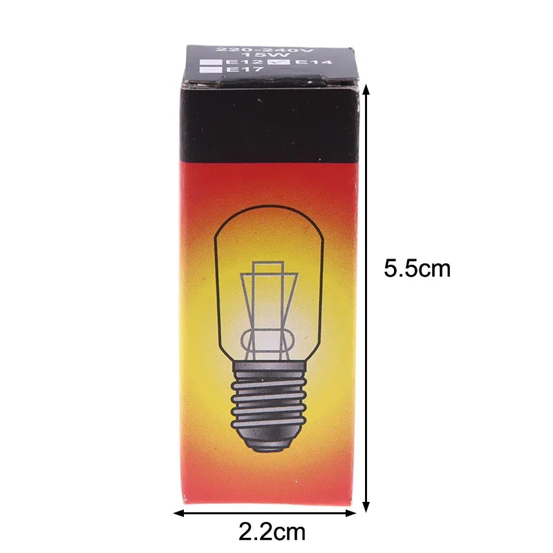 2Pcs/lot E14 Bulbs 15W High Temperature Resistant Refrigerator Bulb Microwave Oven Replacement Light Toaster/Steam Bulb Light Zpaxo