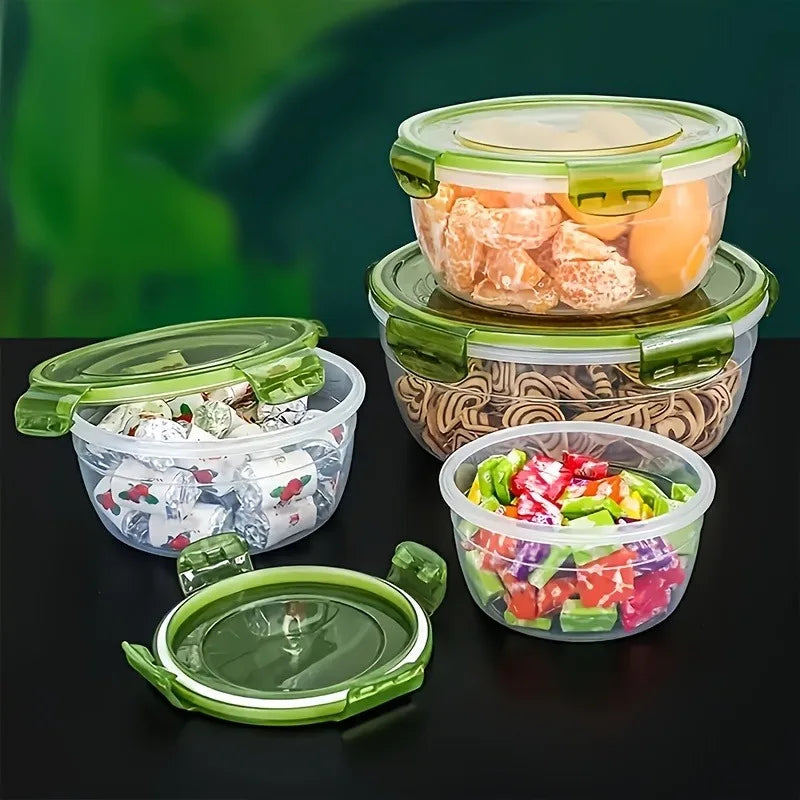 Vibrant 8-Piece Food Storage Microwave-safe Purple Green Containers