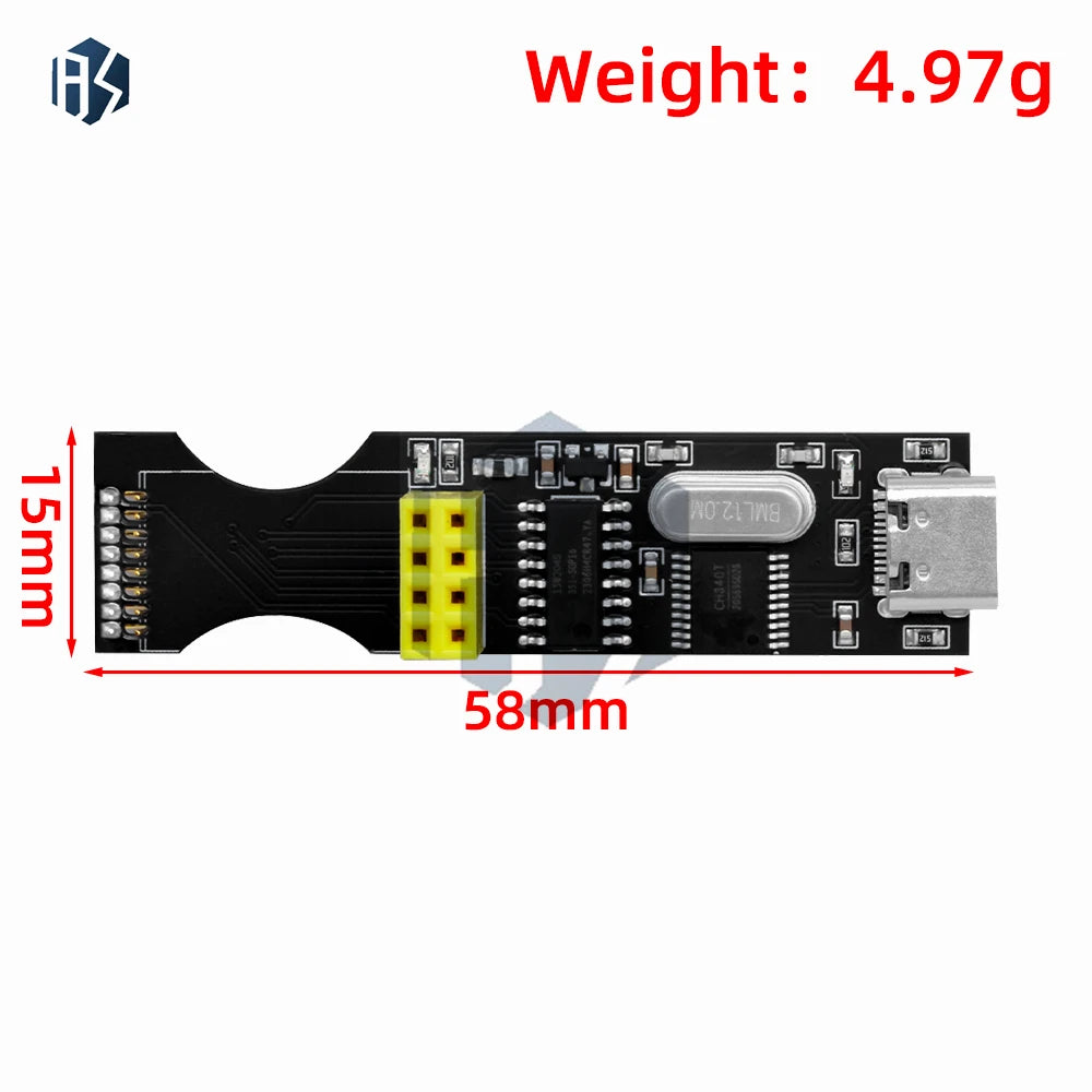 NRF24L01 RF Transceiver Board Type-c USB-Serial SMD Module Debug Zpaxo