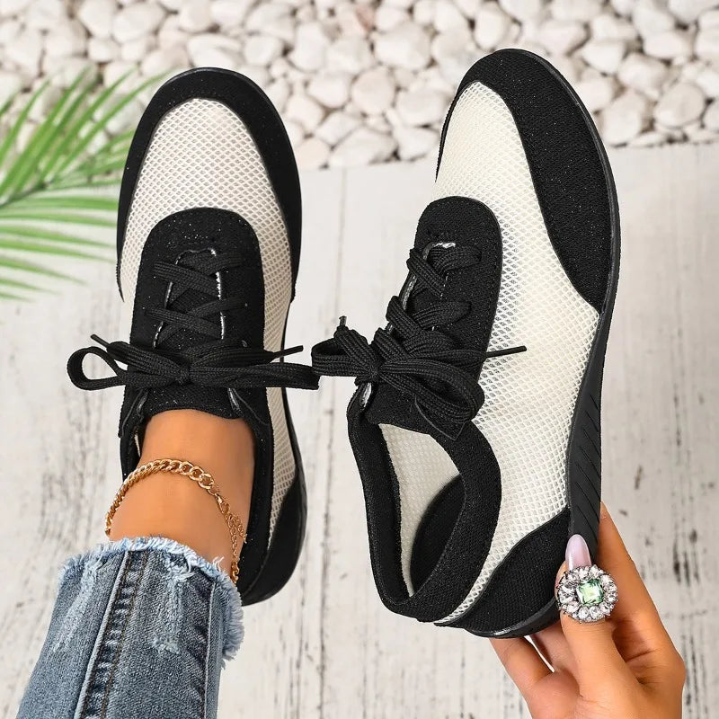 Spring Autumn Women's Mesh Fabric Breathable Single Shoes Women Zpaxo WHITE 43