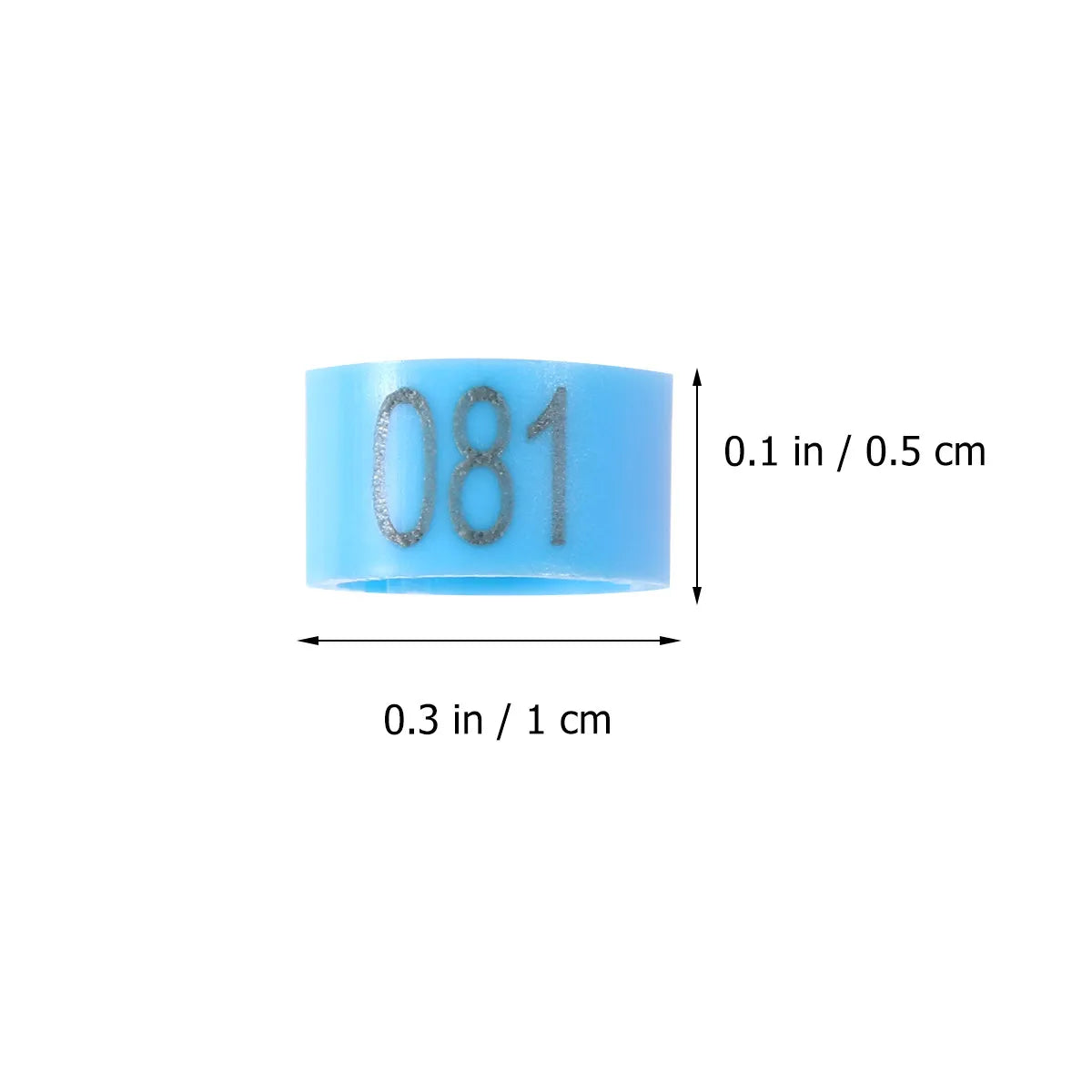 Digital Bird Identification Plastic Opening Foot Rings Bright Numbers