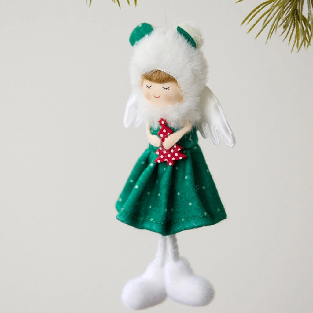 Plush Angel Girl Christmas Tree Ornament | Holiday Pendant