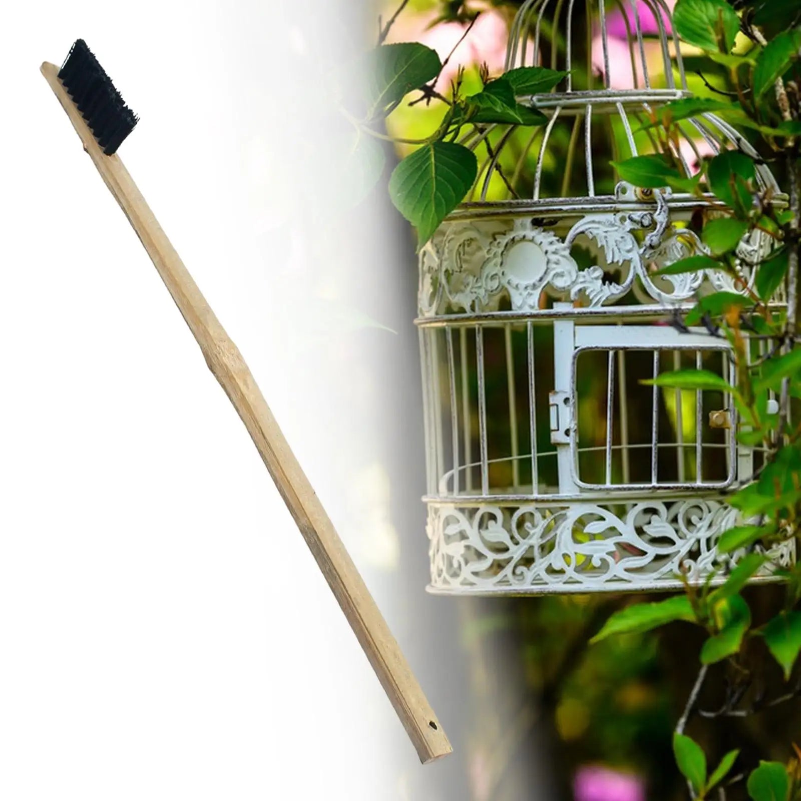 Bird Cage Cleaning Brush Portable Parrot Birdcage Cleaner Tool Long Handle Birdcage Brush for Parrots Birds Cage Supplies Zpaxo