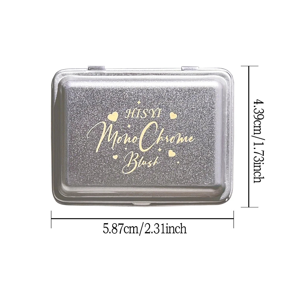 HISYI Aquatic clear monochrome blush, natural whitening, large capacity matte, easy-to-color monochrome rouge blush plate Zpaxo