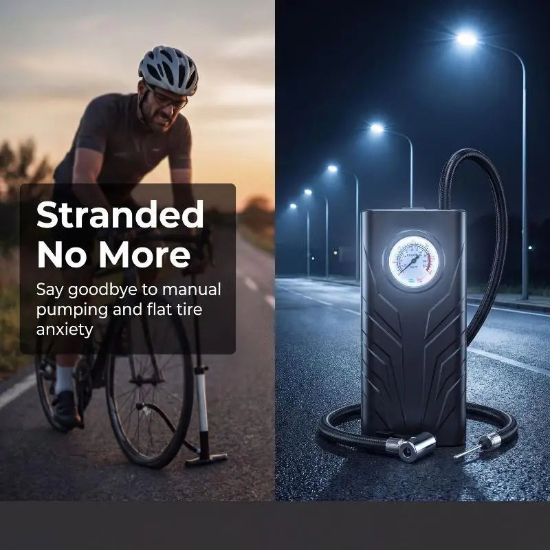 Wireless USB Rechargeable Air Pump – Auto Shut-Off & Gauge