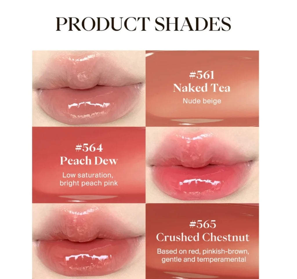 JOOCYEE GLOSSY ROUGE Moisturizer Jelly Lip gloss High Transparency Light flowing Film Lock Lip Makeup Waterproof Makeup Cosmetic Zpaxo