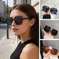 Oversized Square Rimless Sunglasses UV400 Unisex Vintage Shades Fashion Sunglasses Zpaxo 3PCS