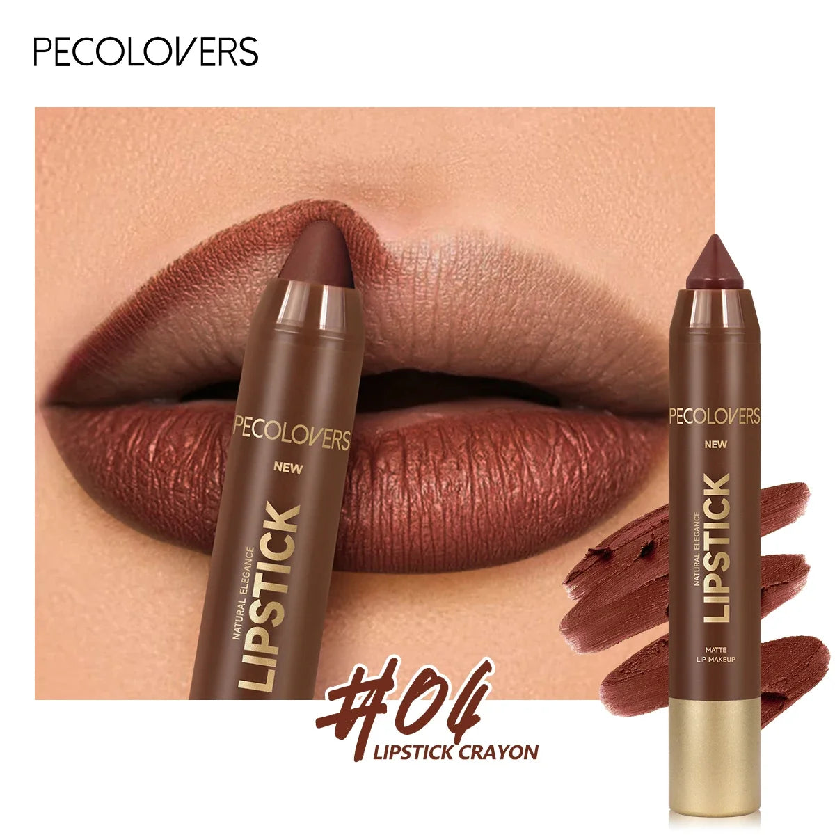 Velvet Lipstick Pencil Matte Long-lasting Lip Glaze Plump Non-stick Cup Lipstick Natural Outline Lips Lipliner Makeup Zpaxo 04