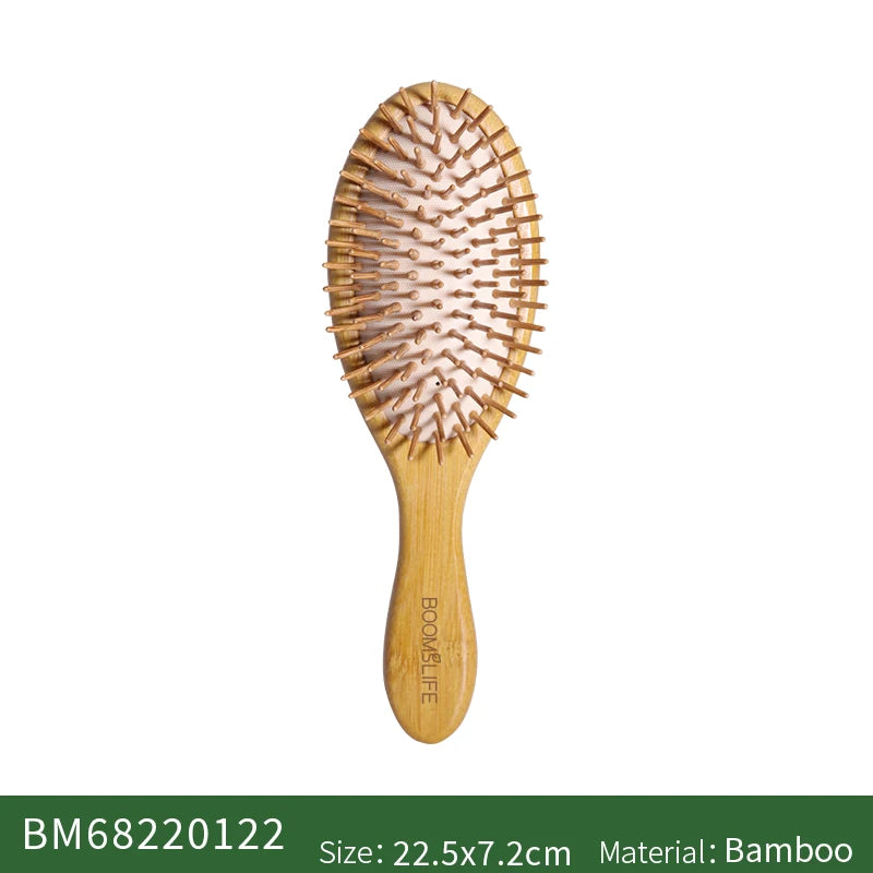 BOOMSLIFE Personalized Bamboo Wide Tooth Hair Comb & Scalp Brush Bamboo Hair Comb Zpaxo oval brush China Mainland
