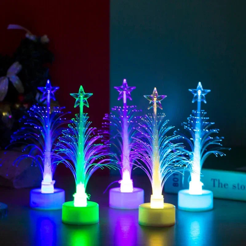 LED Fiber Optic Christmas Tree Night Light | Color Changing Fiber Optic Night Light Zpaxo