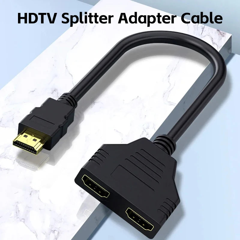 HDTV 2 1080P Splitter Adapter Male Female Head HD Conversion Cable Zpaxo