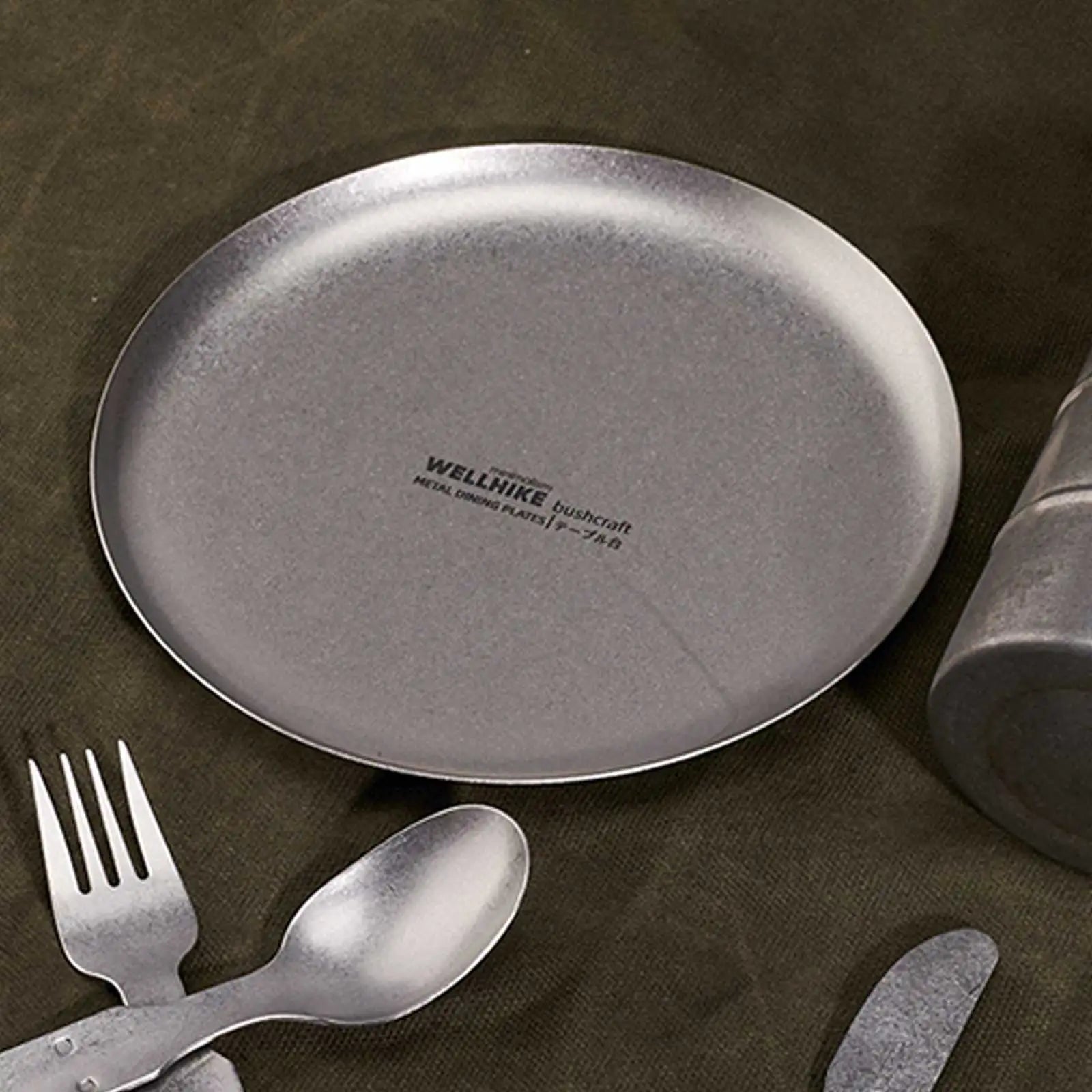 Metal Dinner Plates Stainless Steel Compact Plate Lightweight Easy
