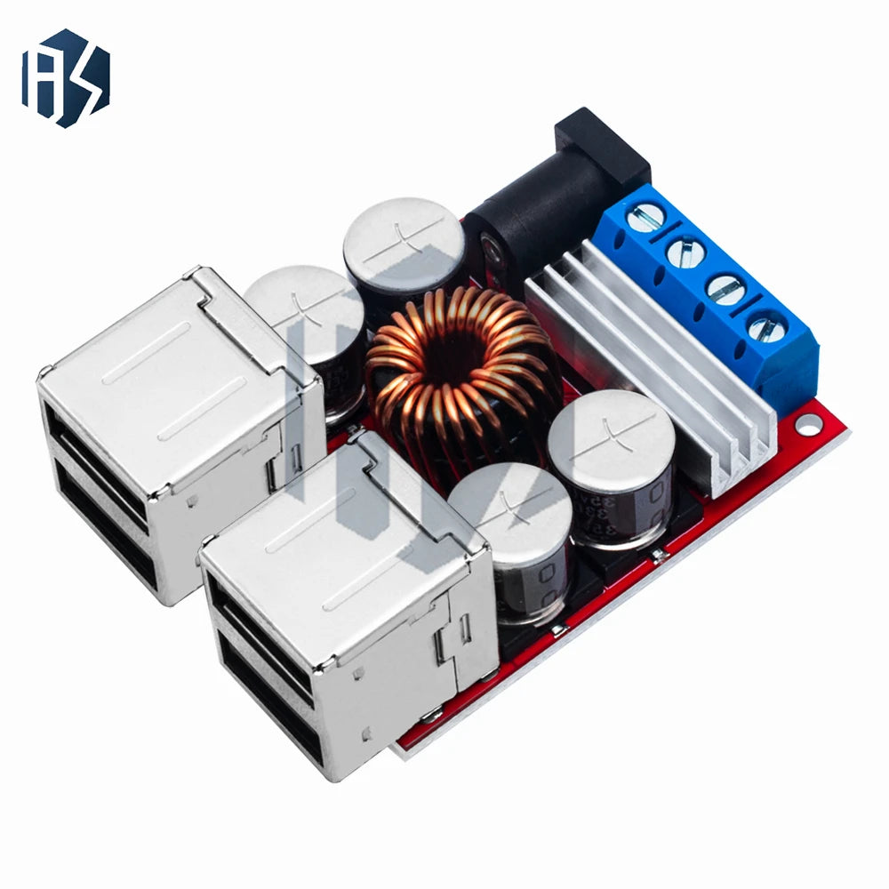 BAISHUN DC-DC Vehicle Charging Module – 8V-35V to 5V 8A, 4-Port USB Output Car Mobile Charger Zpaxo